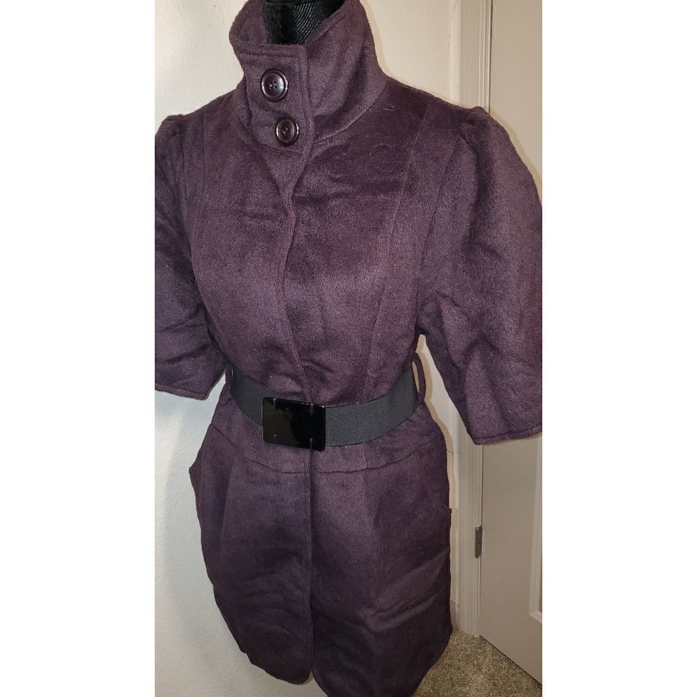 Deep Plum Belted Jacket/Dress